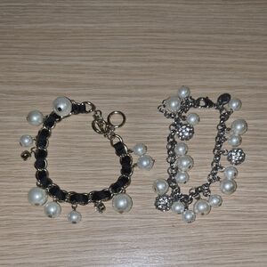 Elegant Pearl Charm Bracelets
